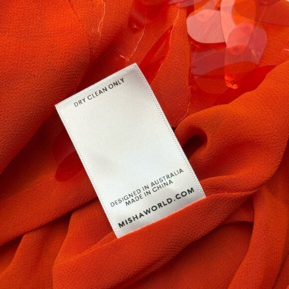 🆕 MISHA COLLECTION 🧿 NWOT Red Sapphire Sequins Mini Dress, Sz XL - US 10 - Picture 14 of 16